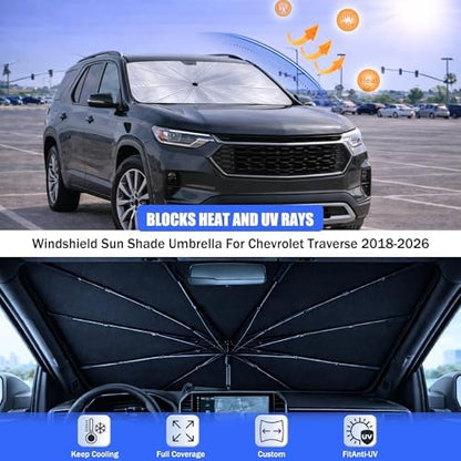 Car Windshield Sun Shade Umbrella for Chevrolet Traverse 2018-2026 - Image 3