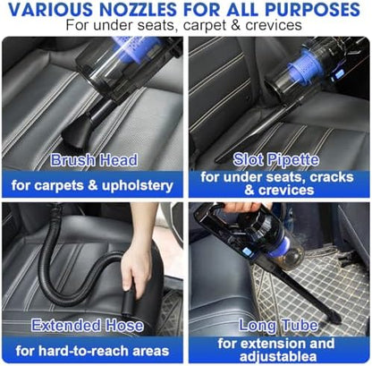 Car Cleaning Kit, Car Interior Detailing Kit with High Power Handheld Vacuum Cordless Rechargeable, Detailing Brush Set, Windshield Cleaner, Complete Auto Accessories for Men, Women Gift - Image 6