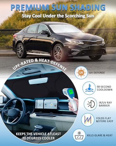 Windshield Sun Shade for KIA K5 / Kia Optima 2016 2017 2018 2019 2020 - Image 2