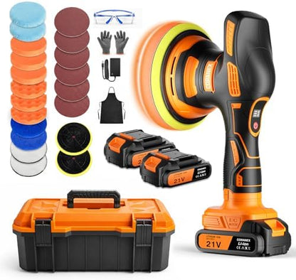 8-Speed Cordless Car Buffer Polisher Kit, 28 PCS Complete Kit by Unknown