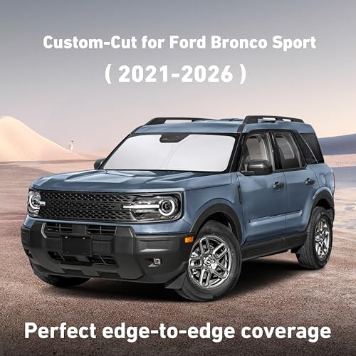 EcoNour Windshield Sunshade Compatible for Ford Bronco Sport 2021-2025 2026 - Image 2