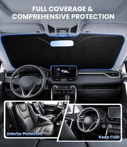 Zanch Windshield Sun Shade for Chrysler Town & Country 2000-2016 - Image 6