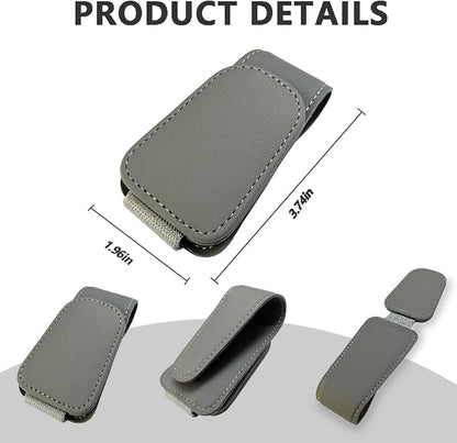 Sunglass Holder for Car, Magnetic Leather Eyeglass Hanger Clip for Car Sun Visor, Sunglasses Holder and Ticket Card Clip for Car Visor Accessories (1Pack Gray) - Image 7