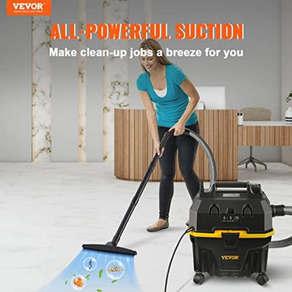 VEVOR 4-Gallon 5.0 Peak HP Wet Dry Shop Vacuum with Blowing Function - Image 2