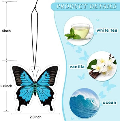 Tallew 12 Pack Car Air Fresheners Butterfly Hanging,Butterfly - Image 2