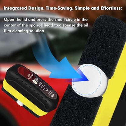 Automotive Oil Film Cleaning Brush, Car Glass Oil Film Cleaner, Anti-Rain Fog Car Glass Cleaner, Car Windshield Cleaner for Improved Clarity and Visibility - Image 3