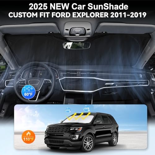 Windshield Sun Shade for Ford Explorer 2011-2017 2018 2019 Sunshade - Image 4