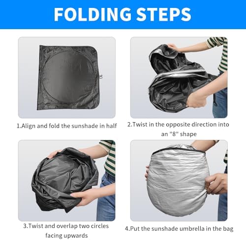 Front Windshield Sun Shade Custom Fit Compatible for RX350 RX350L RX450H 2009-present Sunshade Foldable UV Ray Reflector Sun Visor Protector Accessories Shield Cover Reflective (for RX 2009-present) - Image 6