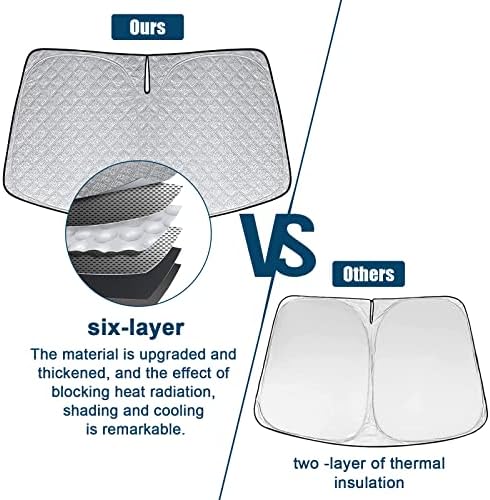 6 Layers Windshield Sun Shade for BMW 3 Series 2020-2024 - Image 3