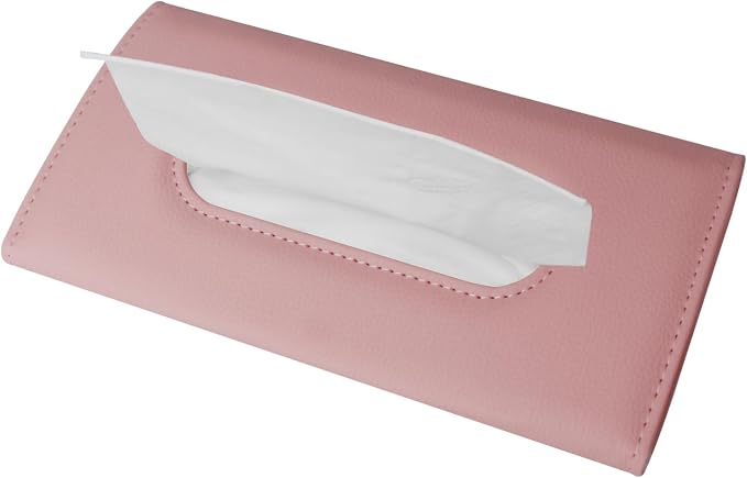Carstuus Pink Sun Visor Car Tissue Holder, Cute Car Accessories for Women | Lovely Pink Tissue Box, Easy Paper Refill, Built-In Napkins, Easy-Access, Stylish Interior Decor, Car Essentials for Women - Image 3