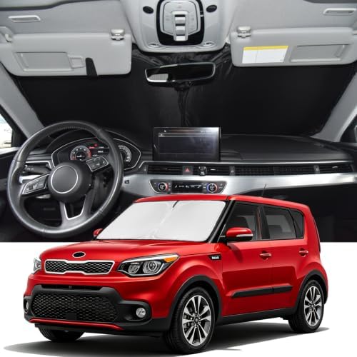 Windshield Sunshade for Kia Soul 2014-2019 Sun Shade 4 Layers by ZOIBVCARSUNSHADE