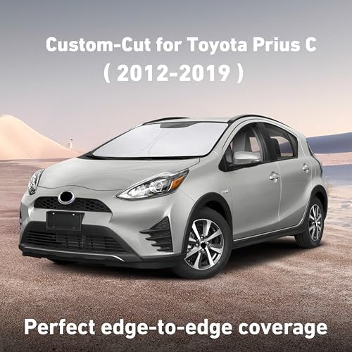 EcoNour Windshield Sunshade Compatible for Toyota Prius C 2012-2018 2019 - Image 2