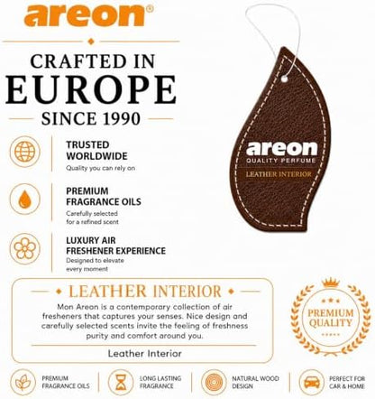 AREON MON Leather Interior Scent Hanging Car Air Freshener Pack of 12 - Image 6