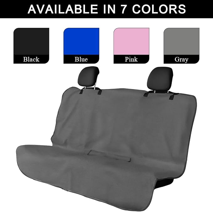 DXNQ Car Towel Seat Cover, Waterproof Sweating Non-Slip Premium Soft Towel Carseat Protector, Universal Machine Washable Car Truck SUV Front Seat Cover for Gym Workout Beach Hiking (Gray, Rear) - Image 4
