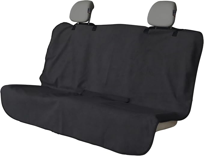 Sweat Towel Car Seat Cover Protector Front Seats for Gym Workout, Running, Swimming, Beach and Hiking, Waterproof Universal Seat Cover for Car, Trucks, Van & SUV (1, Pure Black, Rear Seat) by Unknown