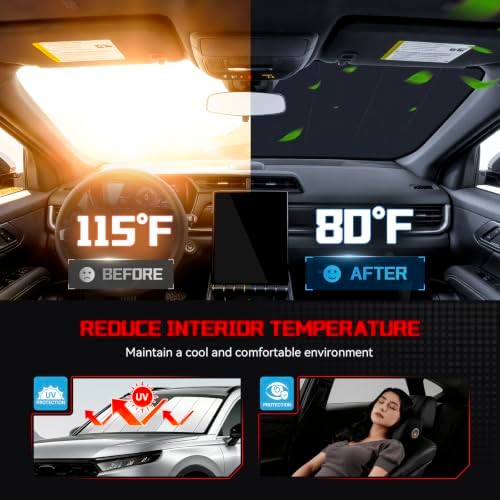 Windshield Sun Shade for Jeep Wrangler JL JLU 2018-2026 - Image 4