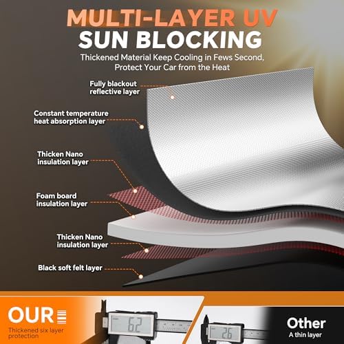 Windshield Sun Shade for Ford F250/F350/F450/F550/F600 2023-2026 - Image 2