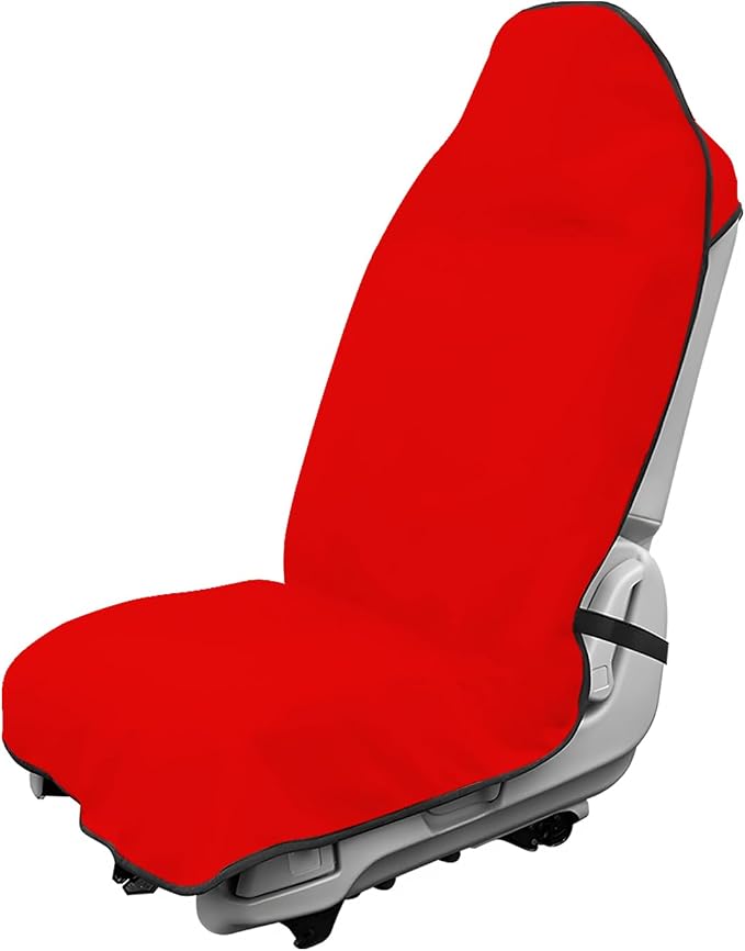 Car Towel Seat Cover, Waterproof Sweating Auto Front Seat Protective Cover, Non-Slip Washable Carseat Protector for Post Gym Workout Running Swimming, Car Accessories (Red) by Unknown