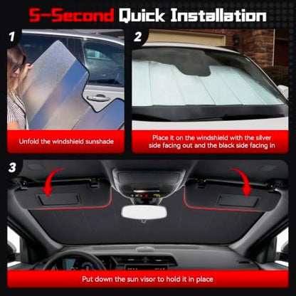 Windshield Sun Shade for Dodge Ram 1500 2019-2026 - Image 5