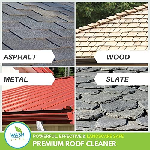 Wash Safe™ ROOF WASH Eco-Safe and Organic Roof Cleaner, 3 lb. | Clear, Bleach-Free Concentrate | Clean Up to 3,000 sq. ft. of Asphalt, Wood, Slate and Ceramic Shingles or Tiles - Image 4