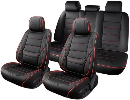 Car Seat Covers Full Set Custom Fit For Lexus ES330 2004-2006, Black&Red | Lumbar Support, Premium Faux Leather, Breathable, Anti-Slip, Airbag Compatible, Waterproof, Car Seat Protectors, 2 Row-5Seat - Image 8