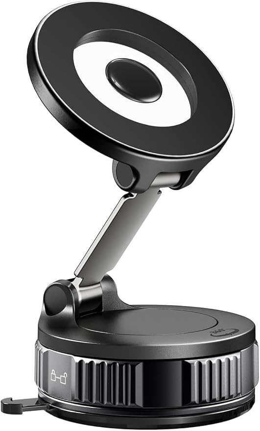 Magnetic Phone Holder for Car, 360° Adjustable Vacuum Car Phone Holder | 80+LBS Suction Phone Mount, for Car Dash/Windshield/Screen, Phone Holders for Your Car, for iPhone 17/16/15/14/13 by SUPERONE