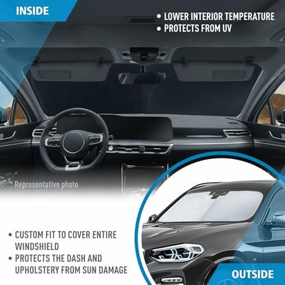 CLIM ART Windshield Sun Shade for BMW X3 2018-2024, Custom-Fit Foldable Car Sunshade, Vehicle Sun Protector, Front Auto Windshield Cover, Car Accessories - WS2014 - Image 5