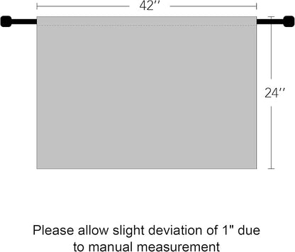 RYB HOME Cafe Blackout Curtains 24 inch Length for RV Camper Kitchen Window | Temperature Regulating,Light UV Blocking,Privacy Protection,Short Small Half Window Tiers,W42 x L24,Silver Grey,2 Panels - Image 7