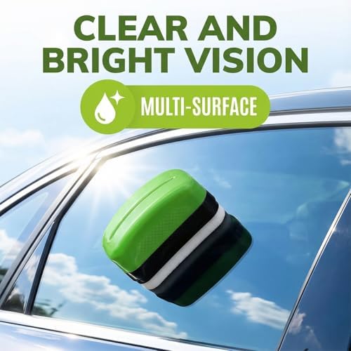 Automotive Oil Film Cleaning Brush, Clear Vision Car Glass Cleaner Prevent Rain and Fog, Reusable Windshield Cleaner Tool, Oil Film Cleaning Brush for Car Windows (1PC) - Image 4