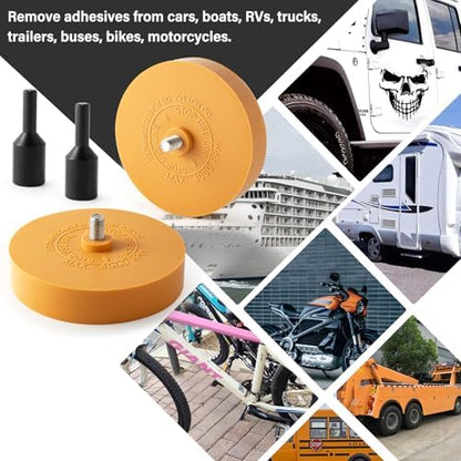 Gomake Eraser Wheel Decal Remover Tool Kit Rubber Eraser Wheel for Drill - Image 6