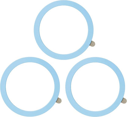 TENOC Universal Metal Ring Sticker, 3Pcs, Blue | Compatible with iPhone/Samsung/Android Cellphones, Magnetic Phone Charger/Mount/Holder Conversion by TENOC