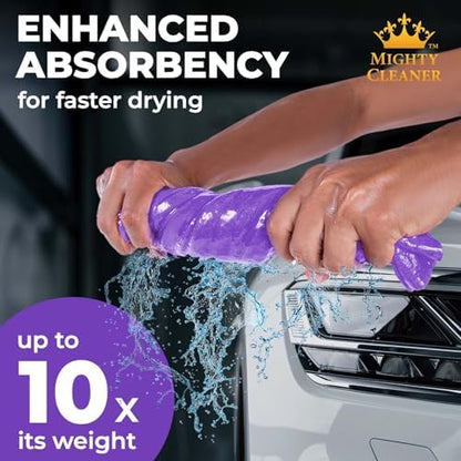 Premium Shammy Cloth for Car Drying – 2pk+1 Free – 26"x17" – Soft Chamois - Image 2