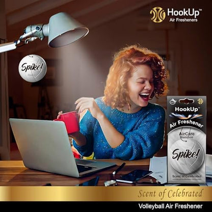 Volleyball Car Air Freshener by HookUp - 2 Pack - Black Gold Scent (Extra Strong) | Unique Volleyball Gift for Players, Coach, Fans | Hanging Car Accessory with Long Lasting Fresheners Smell - Image 5