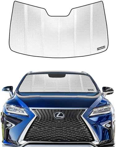 Pigenius Windshield Sun Shade for Lexus RX350/RX450h 2016-2022, RX350L/RX450hL 2018-2022. Reflective Aluminum Film Front Window Sunshade - BLAZBLOCK by Pigenius