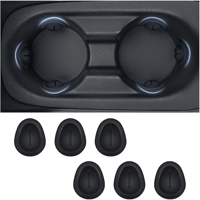 2026 Latest Car Cup Holder Insert/Holder Position Limiter - Anti Shake Silicone Car Coasters Bottle Stabilizers with Self-Adhesive - Car Must Haves Cup Holder Inserts for Car Truck SUV (6PCS) by Unknown