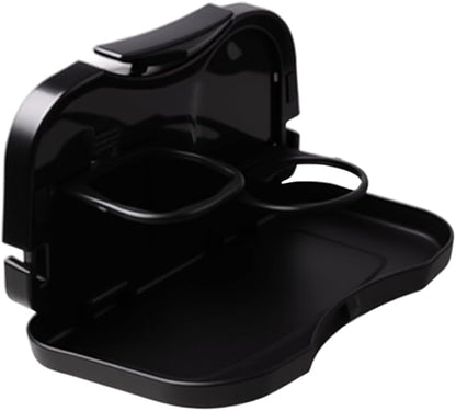 Car Cup Holder Tray, Foldable Detachable Car Headrest Backseat Organizer, Multifunctional Adjustable Food Table Tray, Universal Auto Travel Accessories for Most Cars/Trucks/SUVs (Black) by Unknown