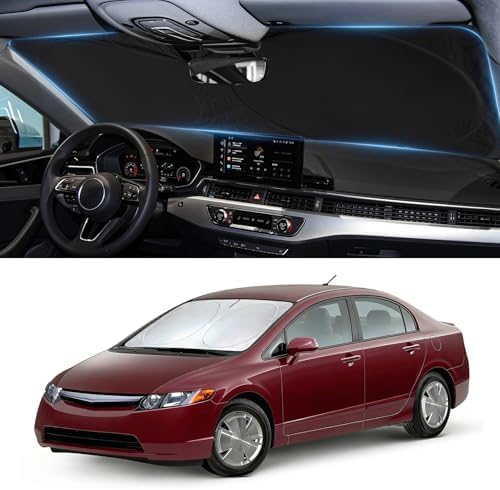 Windshield Sun Shade for 2006–2009 2010 2011 Honda Civic Windshield Cover by BOODANCARS