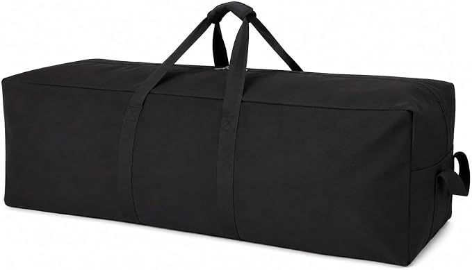 DoYiKe Extra Large Canvas Travel Duffle Bag Heavy Duty, Sports Duffel Military Camping Tent Storage 270L Black by DoYiKe