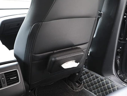 Car Tissue Holder, Sun Visor Napkin Holder, Car Visor Tissue Holder, PU Leather Backseat Tissue Case Holder for Auto,Vehicle (Black) - Image 2