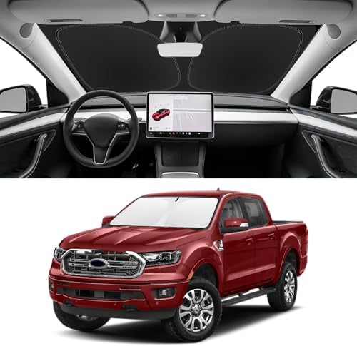 Custom Fit Windshield Sun Shade for Ford Ranger 2019-2026 by SLOGENTO