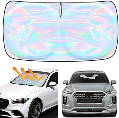 Windshield Sun Shade for Hyundai Palisade 2020-2025 2026-4 Layers Sunshade Compatible with Hyundai Palisade Foldable Front Window Sunshade Sun Visor Protector Block UV Rays Keep Your Car Cooler by Unknown