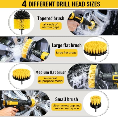 41Pcs Car Detailing Kit Interior with Drill Brush, Folding Bucket & Tote - Image 3