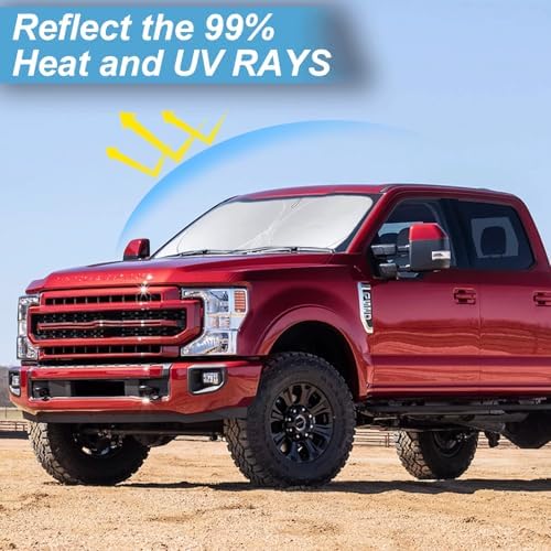 Windshield Sunshade for Ford F250 F350 F450 F550 2017-2024 2025 2026 - Image 2