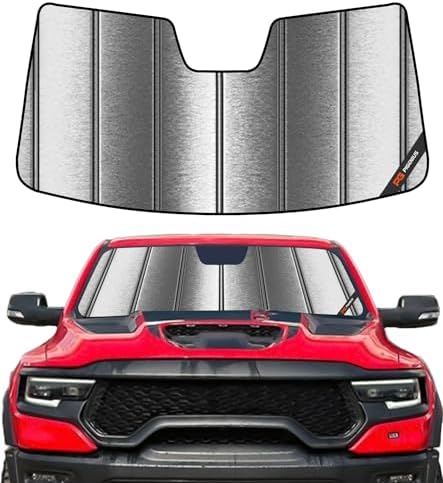 Pigenius Windshield Sunshade for Ram 1500 2019-2024 with 10 inch Wide Sensor - Metallic by Pigenius