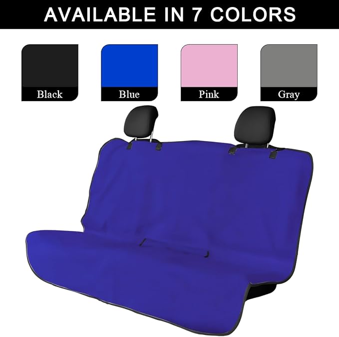 DXNQ Car Towel Seat Cover, Waterproof Sweating Non-Slip Premium Soft Towel Carseat Protector, Universal Machine Washable Car Truck SUV Front Seat Cover for Gym Workout Beach Hiking (Blue, Rear) - Image 4