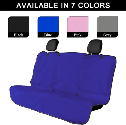 DXNQ Car Towel Seat Cover, Waterproof Sweating Non-Slip Premium Soft Towel Carseat Protector, Universal Machine Washable Car Truck SUV Front Seat Cover for Gym Workout Beach Hiking (Blue, Rear) - Image 4