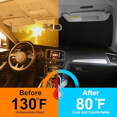Windshield Sun Shade for 2015 2016 2017 2018-2024 Murano Foldable - Image 3
