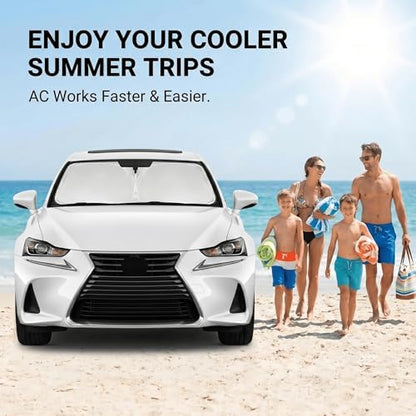 Windshield Sun Shade for Lexus is IS300/IS350/IS500/IS250/IS200t 2014-2024 2025 2026 Sunshade Front Window Shade Custom Fit is Accessories Sun Visor Foldable Shade Blocks UV Rays Accessories - Image 4