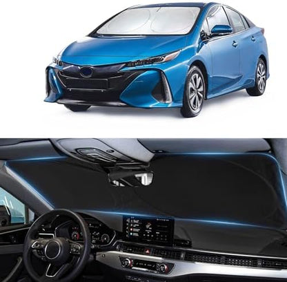 Sun Shade for Prius C Windshield Sunshade Custom fit for 2012-2019 Toyota Prius C Accessories Foldable Front Window Cover UV Bloker Sun Visor Protector by BOODANCARS