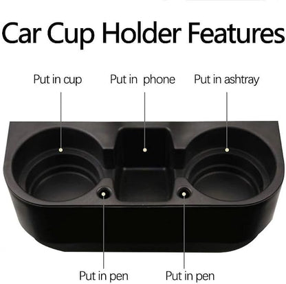 Heart Horse Cup Holder Portable Multifunction Vehicle Seat Cup Cell Phone Drinks Holder Box Car Interior Organizer (Black) - Image 2